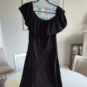 Banana Republic Black Ruffled Sheath Mini Dress